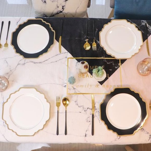 Luxury Flower Dinner Plate Set - Picture 4 of 15